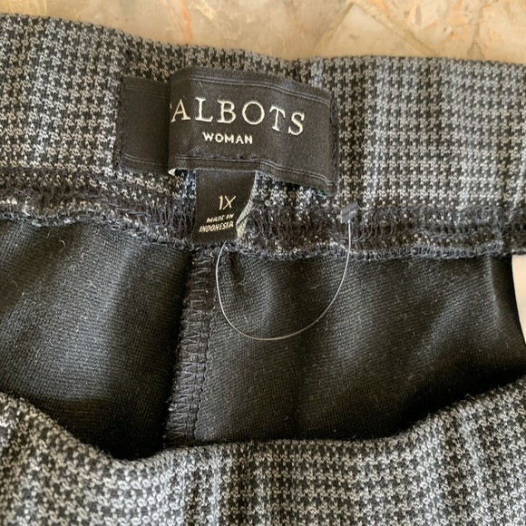 Talbots Houndstooth Ankle Pants Womens Size 1X Zipper Stretch Career EUC - Picture 7 of 9